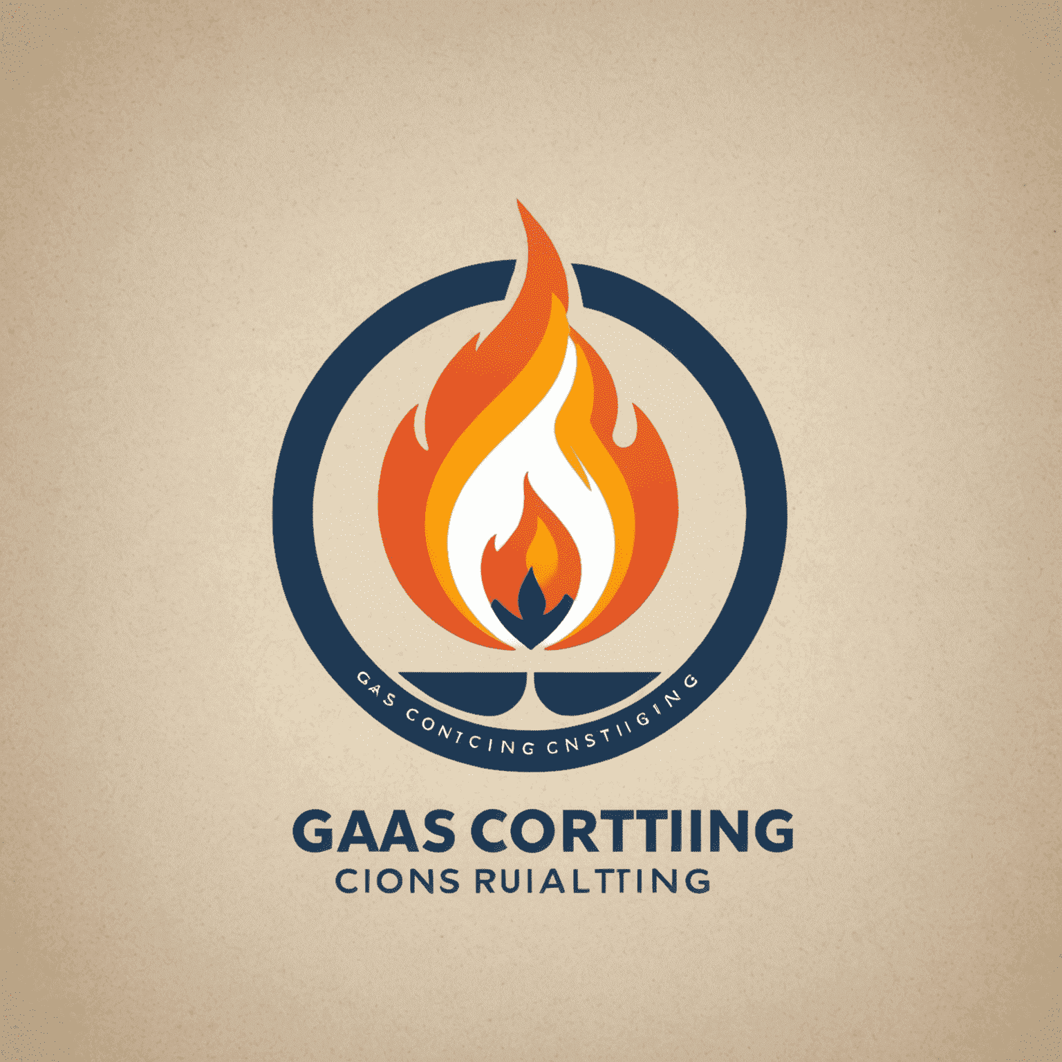 Gas Consulting Agency Logo featuring a stylized gas flame icon next to the company name