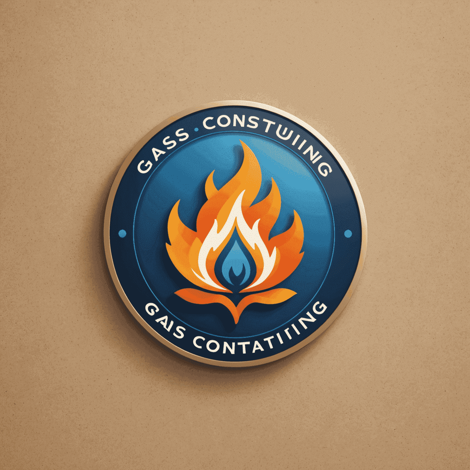 Gas Consulting Agency Logo featuring a stylized gas flame icon next to the company name