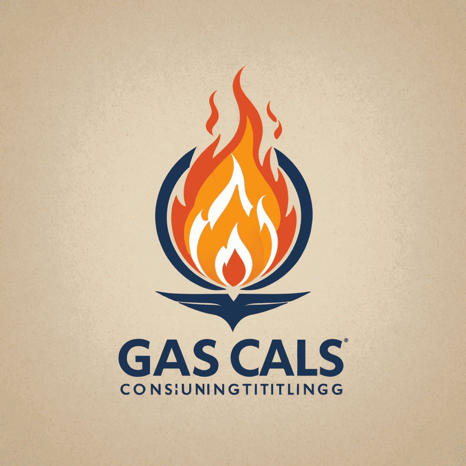 Gas Consulting Agency Logo featuring a stylized gas flame icon next to the company name